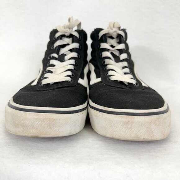 Vans Off The Wall Sneakers Black White High Top Old School Skate Shoes 7.5 - Picture 3 of 7